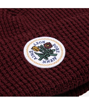 Aimé Leon Dore Waffle Stitch Beanie - Burgundy Economisez 