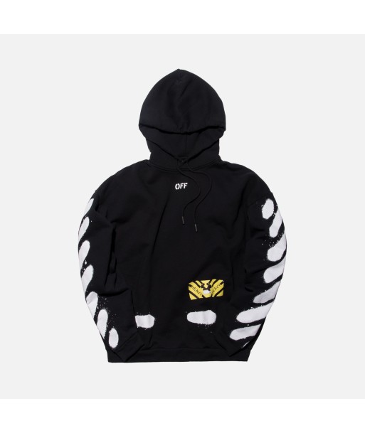 Off-White Diagonal Spray Hoodie - Black Les magasins à Paris et en Île-de-France