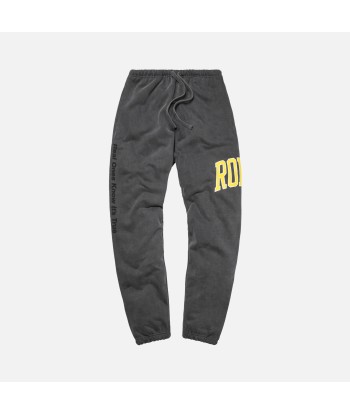 Rokit Pigment Dye Sweatpants - Washed Black / Yellow la chaussure