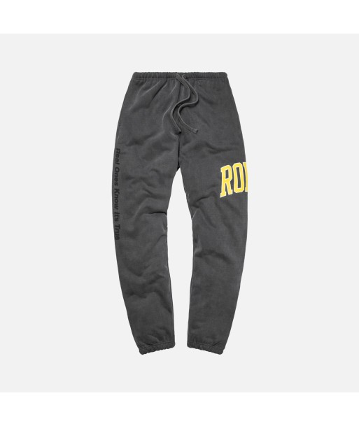 Rokit Pigment Dye Sweatpants - Washed Black / Yellow la chaussure