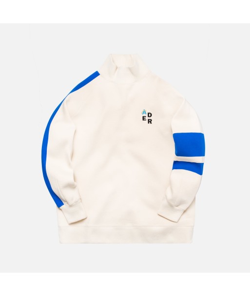 Ader Error Oversized Sweatshirt Knit White - White / Blue Jusqu'à 80% De Réduction