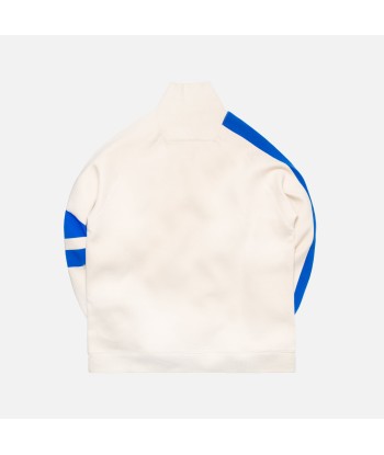 Ader Error Oversized Sweatshirt Knit White - White / Blue Jusqu'à 80% De Réduction