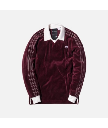 adidas Originals x Alexander Wang Velour L/S Polo - Maroon des créatures d'habitude