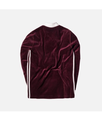 adidas Originals x Alexander Wang Velour L/S Polo - Maroon des créatures d'habitude