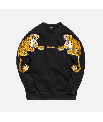 Maharishi Tiger Style Crew Sweat - Black / Orange Les magasins à Paris