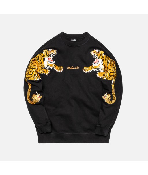 Maharishi Tiger Style Crew Sweat - Black / Orange Les magasins à Paris