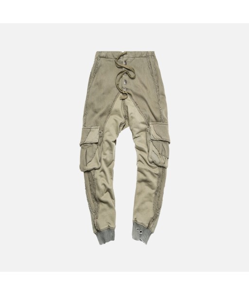 Greg Lauren Army Knit Fleece Slim Lounge Pant - Olive prix pour 