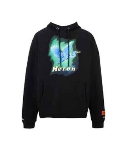 Heron Preston Hooded Sweatshirt - Black / Blue En savoir plus