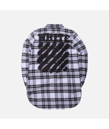 Off-White Diagonal Spray Button-Up - White Profitez des Offres !