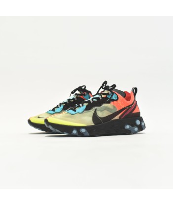 Nike React Element '87 - Volt / Aurora Green / Racer Pink pas cher