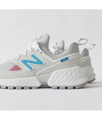 New Balance WMNS 574 Sport - White / Blue Livraison rapide