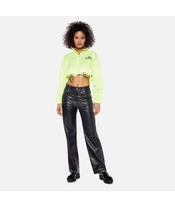 LEO Windbreaker Cropped Jacket - Neon Yellow Profitez des Offres !