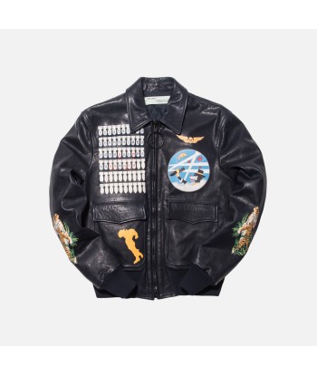 Off-White Aviator Bomber - Blue Faites des économies