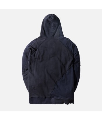 Greg Lauren Destroyed USA Hoodie - Navy Comparez et commandez 