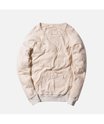 Greg Lauren Raglan Pullover With Pouch - Ivory de pas cher