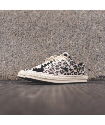 Converse x Brain Dead One Star Ox - Egret / Black / Multi les ligaments