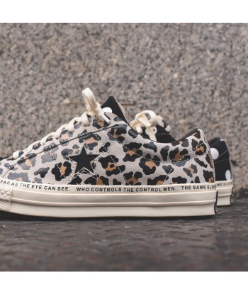 Converse x Brain Dead One Star Ox - Egret / Black / Multi les ligaments