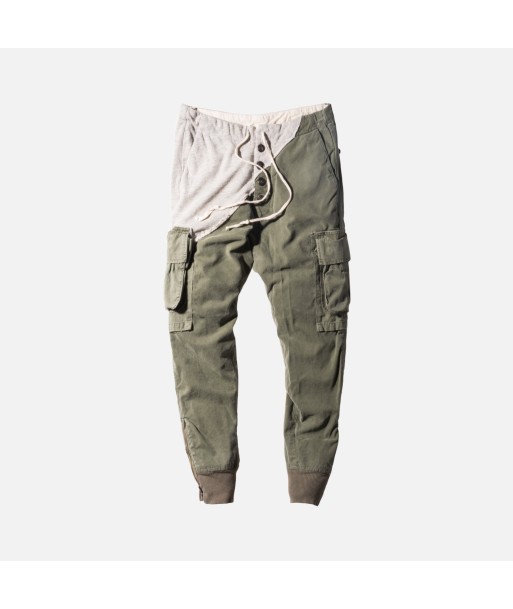 Greg Lauren Army Tent Slim Cargo Pant - Olive / Grey Les êtres humains sont 