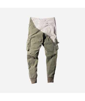 Greg Lauren Army Tent Slim Cargo Pant - Olive / Grey Les êtres humains sont 