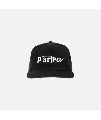 by Parra Script Logo 5 Panel Cap - Black paiement sécurisé