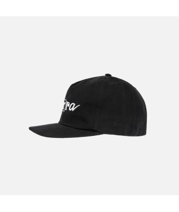 by Parra Script Logo 5 Panel Cap - Black paiement sécurisé