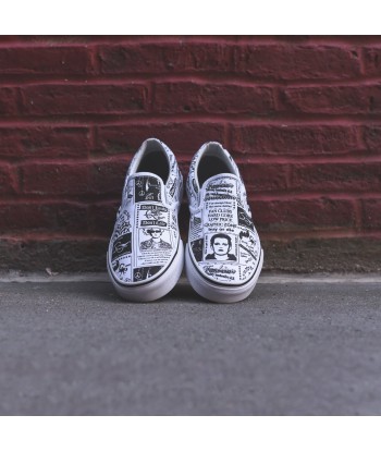 Vans x Ashley Williams Classic Slip-On - Newspaper / True White meilleur choix