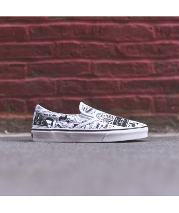 Vans x Ashley Williams Classic Slip-On - Newspaper / True White meilleur choix