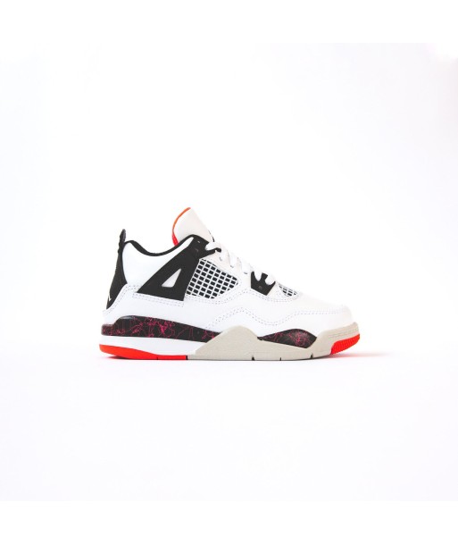 Nike GS Air Jordan 4 Retro - White / Black / Bright Crimson de l' environnement