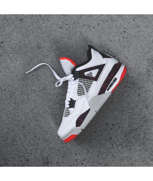 Nike Air Jordan 4 Retro - White / Black / Bright Crimson shop