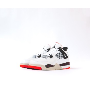 Nike GS Air Jordan 4 Retro - White / Black / Bright Crimson de l' environnement