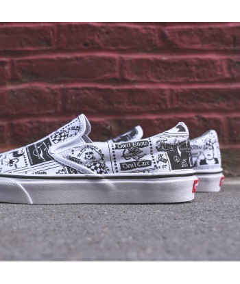 Vans x Ashley Williams Classic Slip-On - Newspaper / True White meilleur choix