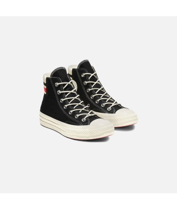 Converse Chuck 70 Retro Stripe - Hi Black / Sedona Red / Egret JUSQU'A -70%! 