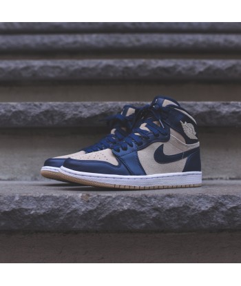 Nike WMNS Air Jordan 1 High Premium - Midnght Navy / Cream JUSQU'A -70%! 