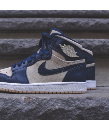 Nike WMNS Air Jordan 1 High Premium - Midnght Navy / Cream JUSQU'A -70%! 