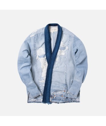 Greg Lauren Denim/Indigo Stripe GL1 - Light Blue À commander