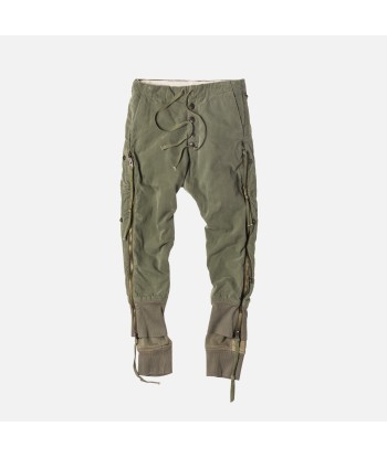 Greg Lauren Tent / Fleece Zipper Lounge Pant - Army Pour