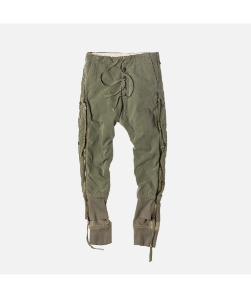 Greg Lauren Tent / Fleece Zipper Lounge Pant - Army Pour