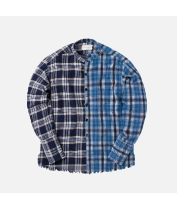 Greg Lauren Mixed Studio Shirt - Blue Plaid ouvre sa boutique