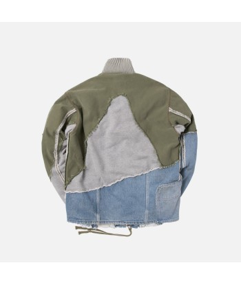 Greg Lauren 50/50 Hi-Tech Zip Jacket - Denim / Army Green 2024