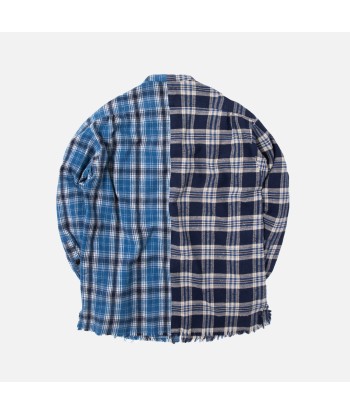 Greg Lauren Mixed Studio Shirt - Blue Plaid ouvre sa boutique