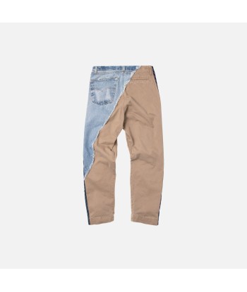 Greg Lauren Denim Pant Stripe Pant - Light Blue / Beige Vous souhaitez 