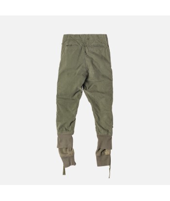 Greg Lauren Tent / Fleece Zipper Lounge Pant - Army Pour