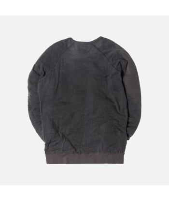 Greg Lauren Raglan Pullover with Pouch - Charcoal Comparez plus de prix