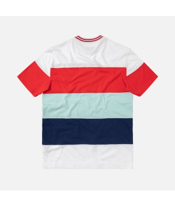 Aimé Leon Dore Striped Ribbed Collar Tee - Multi la livraison gratuite