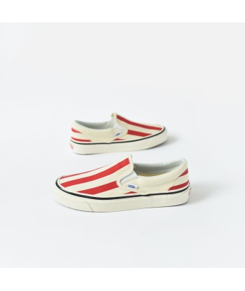 Vans Classic Slip-On 98 DX Anaheim Factory - OG White / Red basket pas cher