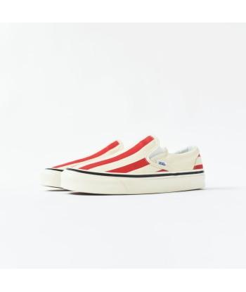 Vans Classic Slip-On 98 DX Anaheim Factory - OG White / Red basket pas cher