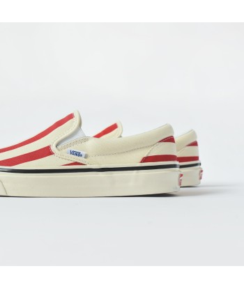 Vans Classic Slip-On 98 DX Anaheim Factory - OG White / Red basket pas cher