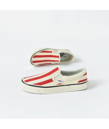 Vans Classic Slip-On 98 DX Anaheim Factory - OG White / Red basket pas cher