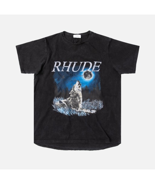 Rhude Wolf W/ the Moon Tee - Black votre