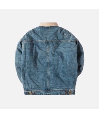 Fear of God Selvedge Denim Alpaca Trucker Jacket - Vintage Light Indigo Livraison rapide